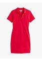 Vestido Rojo Tipo Polo Con Cuello En V Abierto Tommy Hilfiger de Tommy Hilfiger