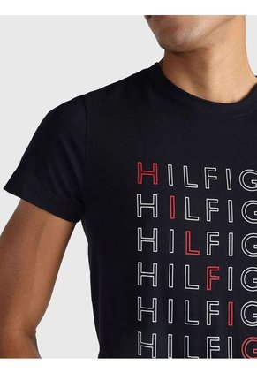 Camiseta Con Estampado Hombre Azul Tommy Hilfiger Hombre Azul Tommy Hilfiger