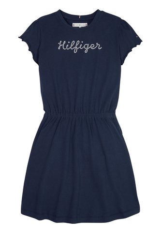 Vestido Azul De Punto Liso Con Manga Corta Japonesa Tommy Hilfiger Tommy Hilfiger