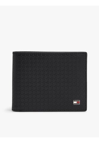 Billetera Negra Mini Tommy Hilfiger Con Acabado Emboss Tommy Hilfiger Tommy Hilfiger