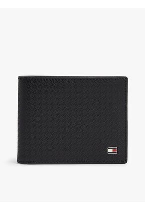 Billetera Negra Mini Tommy Hilfiger Con Acabado Emboss Tommy Hilfiger