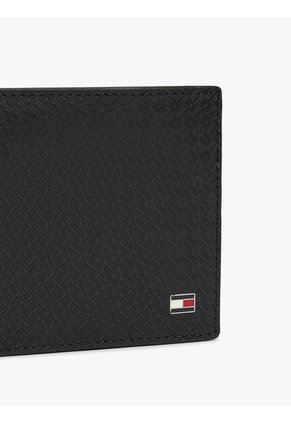 Billetera Negra Mini Tommy Hilfiger Con Acabado Emboss Tommy Hilfiger