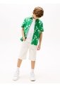 Camisa Verde De Manga Corta Con Flores Estampadas Tommy Hilfiger de Tommy Hilfiger