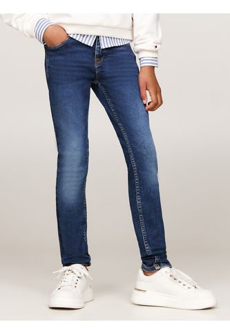 Jeans Azul Niña Ceñidos Y Desteñidos Con Lavado Medio Tommy Hilfiger Tommy Hilfiger