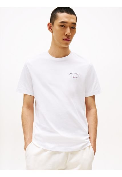 Camiseta Blanca Con Motivo De Palmera En La Espalda Tommy Hilfiger