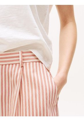 Camiseta Blanca Texturizada De Cuello Redondo Tommy Hilfiger