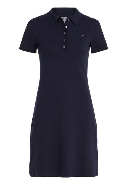 Vestido Azul Tipo Polo Con Corte Slim Tommy Hilfiger