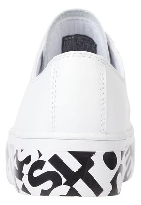 Tenis De Piel Con Suela Cupsole Mujer Blanco Tommy Hilfiger