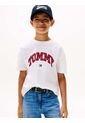 Camiseta Blanca Varsity De Cuello Redondo Con Logo Tommy Hilfiger de Tommy Hilfiger