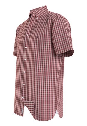 Camisa De Cuadros Con Logo Hombre Rojo Tommy Hilfiger
