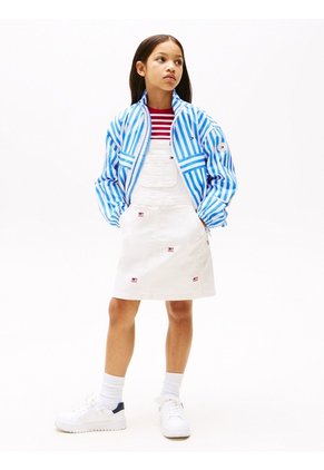 Cortavientos Azul Para Niña Amplio A Rayas Tommy Hilfiger