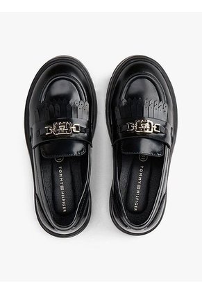 Tenis Negro De Corte Bajo Con Logo Metalizado Tommy Hilfiger
