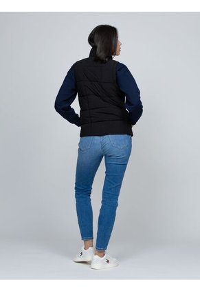 Chaleco Negro De Cuello Alto Con Cierre De Cremallera  Tommy Hilfiger