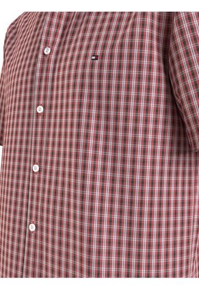 Camisa De Cuadros Con Logo Hombre Rojo Tommy Hilfiger