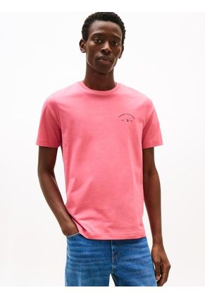 Camiseta Rosa Con Motivo De Palmera En La Espalda Tommy Hilfiger