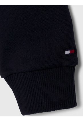 Buzo Azul Para Niño Oscuro Con Capucha Y Franja Blanca Tommy Hilfiger