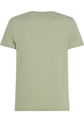 Camiseta Verde De Cuello Redondo Y Corte Extra Slim Tommy Hilfiger
