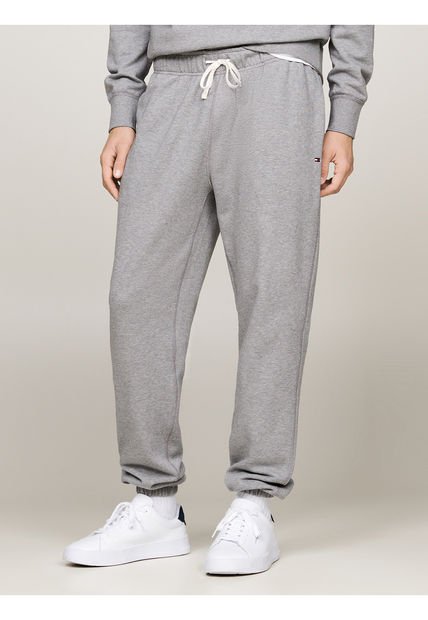 Joggers Gris De Felpa Con Bajo Elástico Tommy Hilfiger