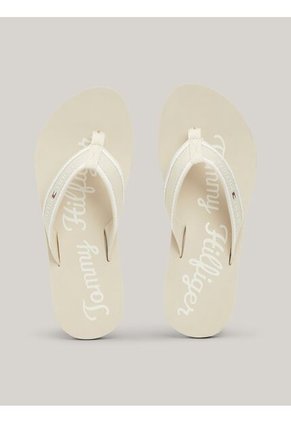 Sandalias Beige Con Logo Gráfico Tommy Hilfiger
