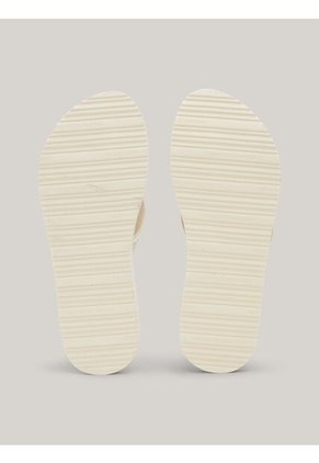 Sandalias Beige Con Logo Gráfico Tommy Hilfiger
