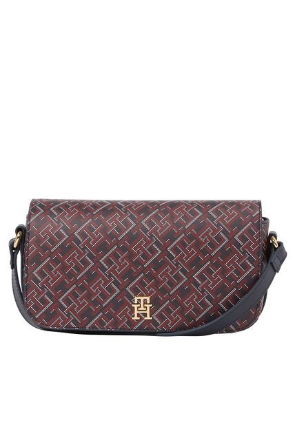 Bolso Azul Cruzado Con Estampado De Monograma Tommy Hilfiger