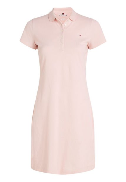 Vestido Rosa Tipo Polo De Corte Slim Tommy Hilfiger