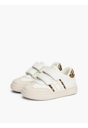 Tenis Blanco De Corte Bajo Con Cierre De Velcro Tommy Hilfiger