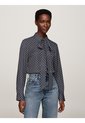 Blusa Azul De Viscosa Con Lazo En El Cuello Tommy Hilfiger de Tommy Hilfiger