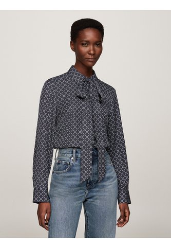 Blusa Azul De Viscosa Con Lazo En El Cuello Tommy Hilfiger Tommy Hilfiger