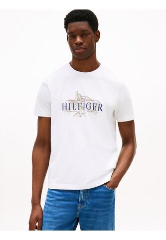 Camiseta Verde De Cuello Redondo Con Logo Tropical Tommy Hilfiger Tommy Hilfiger