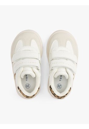 Tenis Blanco De Corte Bajo Con Cierre De Velcro Tommy Hilfiger