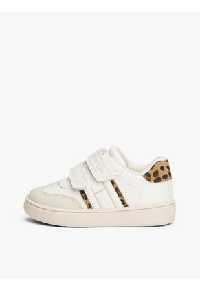 Tenis Blanco De Corte Bajo Con Cierre De Velcro Tommy Hilfiger