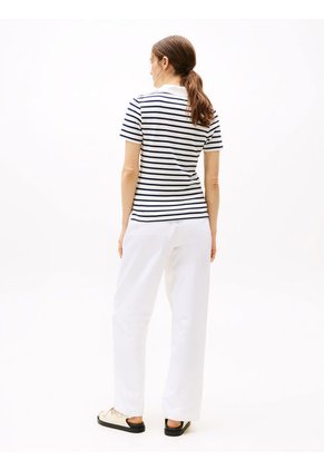 Polo Blanco 1985 Collection Slim De Piqué Tommy Hilfiger