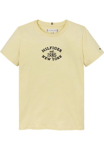 Camiseta Niña Amarilla Corte Slim Y Logo Aterciopelado Tommy Hilfiger Tommy Hilfiger