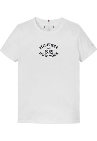 Camiseta Blanca Con Logo Monotipo Hilfiger NYC Para Niña Tommy Hilfiger Tommy Hilfiger