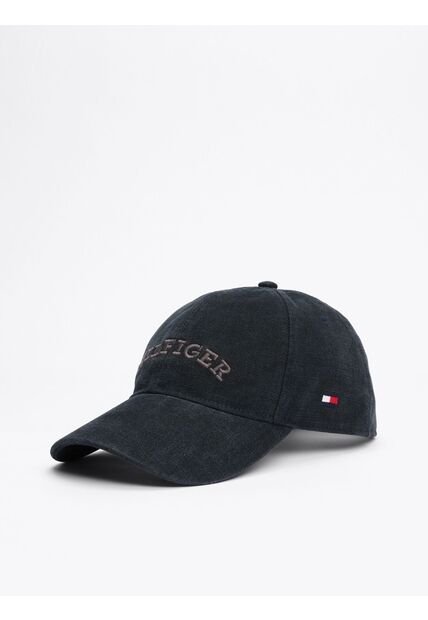 Gorra Negra De Béisbol Con Monotipo Hilfiger Tommy Hilfiger