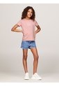 Camiseta Niña Rosada Corte Slim Con Logo Aterciopelado Tommy Hilfiger de Tommy Hilfiger