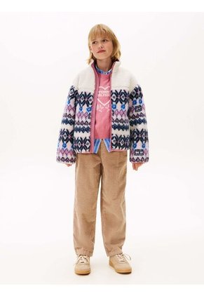 Chaqueta Blanca Tipo Teddy Con Diseño Fair Isle Tommy Hilfiger