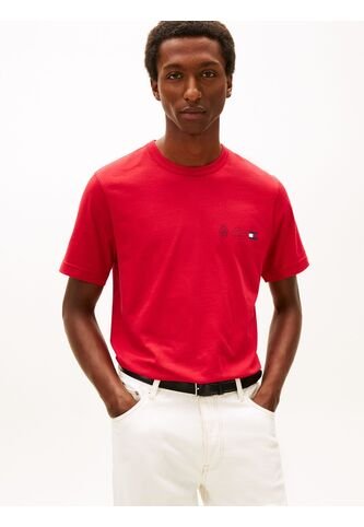 Camiseta Roja Con Logo En Forma De Escudo Tommy Hilfiger Tommy Hilfiger