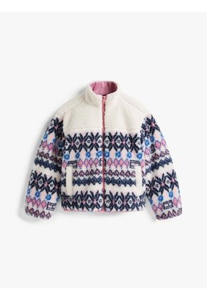 Chaqueta Blanca Tipo Teddy Con Diseño Fair Isle Tommy Hilfiger