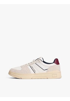 Tenis Negro De Ante Con Mezcla De Texturas Tommy Hilfiger