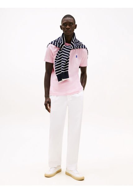 Camiseta Rosa Con Monograma TH A Contraste Tommy Hilfiger