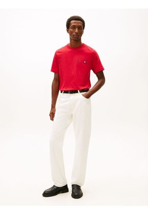 Camiseta Roja Con Logo En Forma De Escudo Tommy Hilfiger