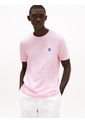 Camiseta Rosa Con Monograma TH A Contraste Tommy Hilfiger de Tommy Hilfiger