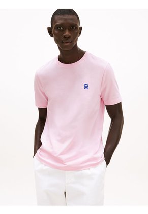 Camiseta Rosa Con Monograma TH A Contraste Tommy Hilfiger