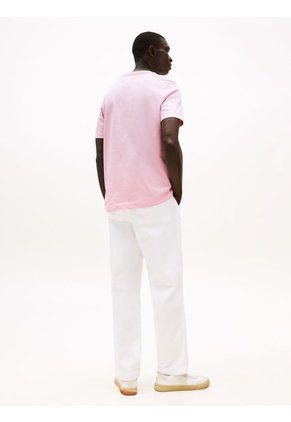 Camiseta Rosa Con Monograma TH A Contraste Tommy Hilfiger