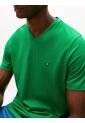 Camiseta Verde De Cuello En V Tommy Hilfiger de Tommy Hilfiger