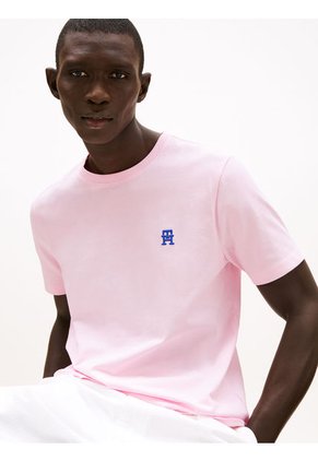 Camiseta Rosa Con Monograma TH A Contraste Tommy Hilfiger