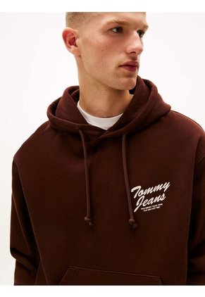 Buzo Marrón Con Capota Y Logo Gráfico Tommy Jeans
