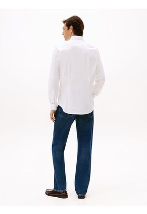 Camisa Blanca Smart Casual Con TH Flex Tommy Hilfiger